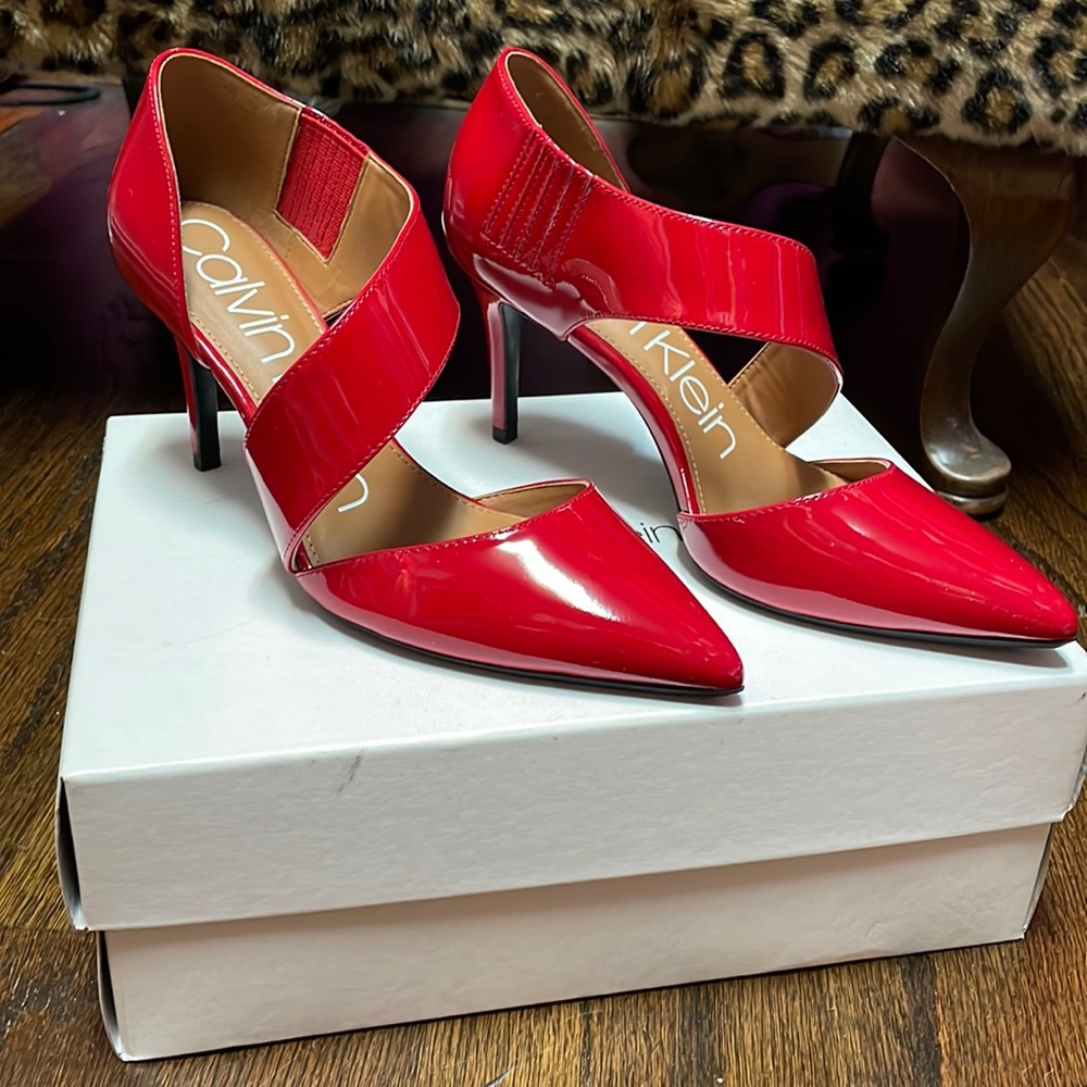 Red High Heels by Calvin Klein-Size 8.5